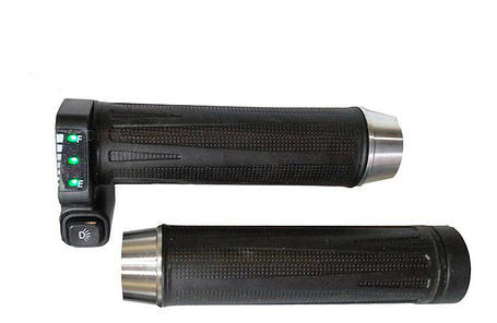 Ручка акселератора скутерная з індикацією і кнопкою 162X на 36V, фото 2