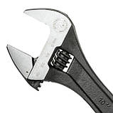 Ключ розвідний 250мм, Cr-V, чорний, фосфатований, з полірованою головкою INTERTOOL XT-0060, фото 2