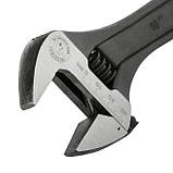 Ключ розвідний 250мм, Cr-V, чорний, фосфатований, з полірованою головкою INTERTOOL XT-0060, фото 3