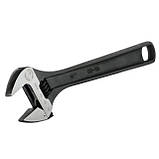 Ключ розвідний 250мм, Cr-V, чорний, фосфатований, з полірованою головкою INTERTOOL XT-0060, фото 4