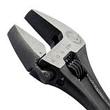 Ключ розвідний 250мм, Cr-V, чорний, фосфатований, з полірованою головкою INTERTOOL XT-0060, фото 5