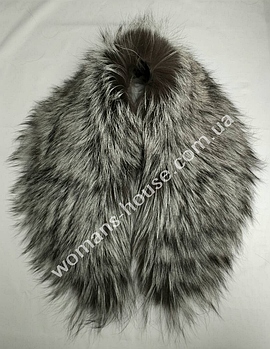 Английский комір з шкури чорнобурки 85 см.