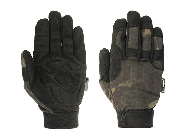 Lekkie rękawice taktyczne w kamuflażu (Rozmiar XL) - MultiCam Black [Emerson] (для страйкболу)