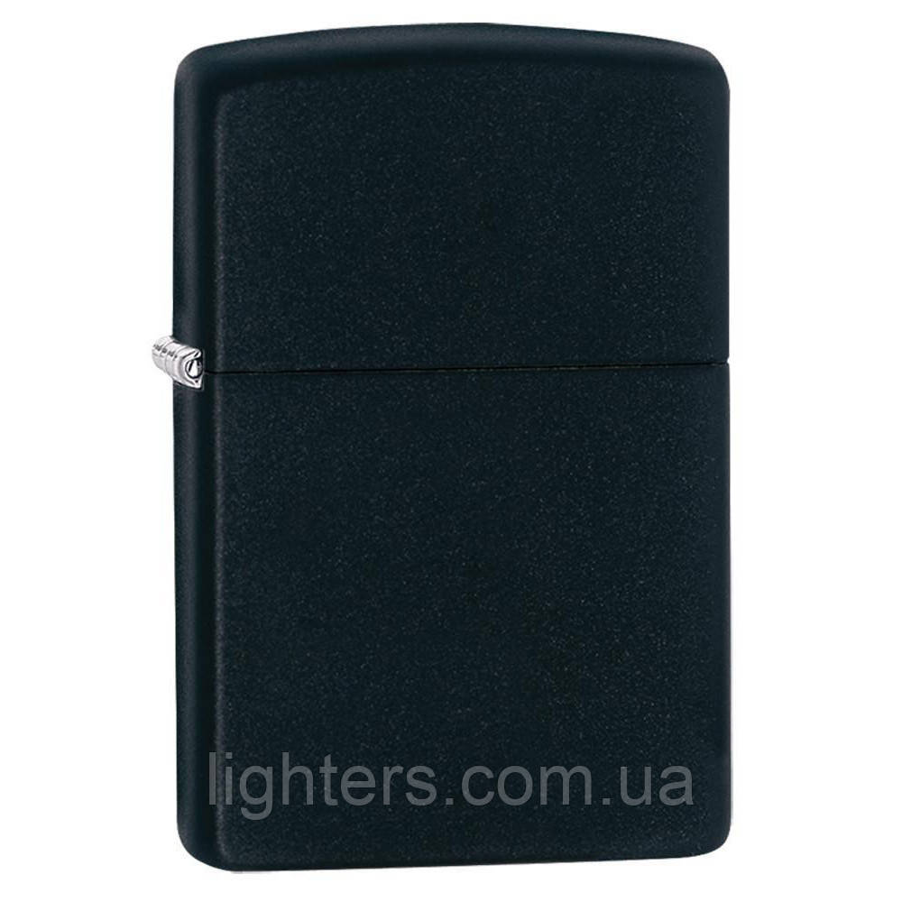 Запальничка Zippo 218 BLACK MATTE Чорна матова 218, фото 1