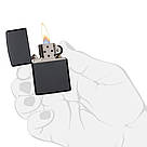 Запальничка Zippo 218 BLACK MATTE Чорна матова 218, фото 4