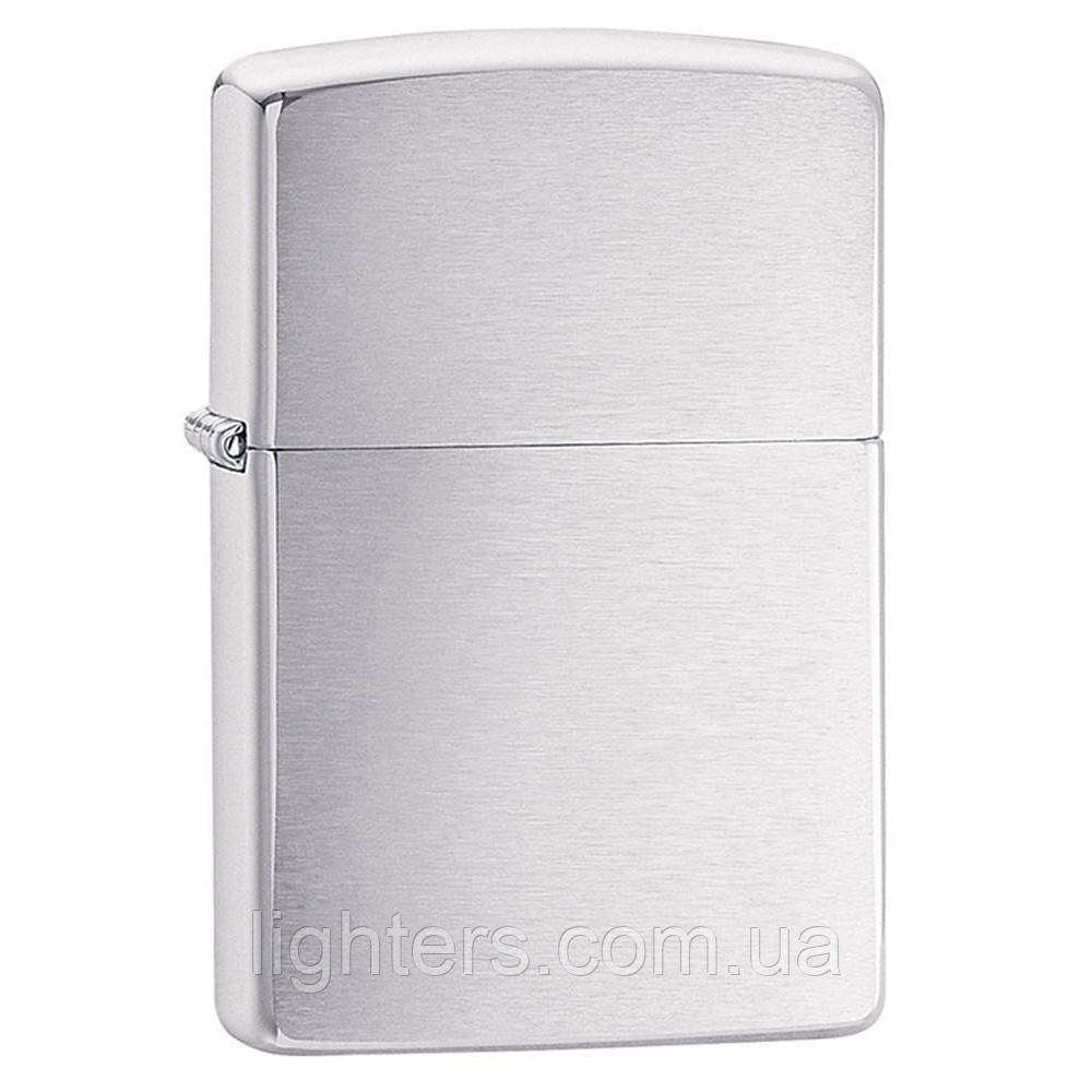 Запальничка Zippo 200 Brushed Chrome Матовий хром 200, фото 1