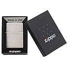 Запальничка Zippo 200 Brushed Chrome Матовий хром 200, фото 6
