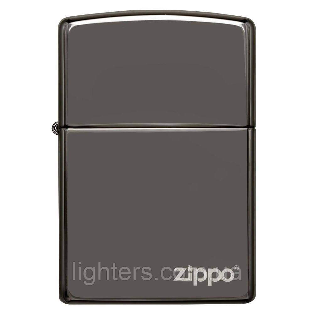 Запальничка Zippo 150ZL Zippo Logo чорна 1502612, фото 1