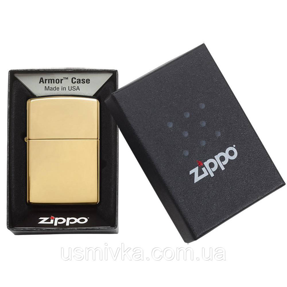 Зажигалка Zippo 169 High Polish Brass Armor желтая 169 - фото 4 - id-p323933706