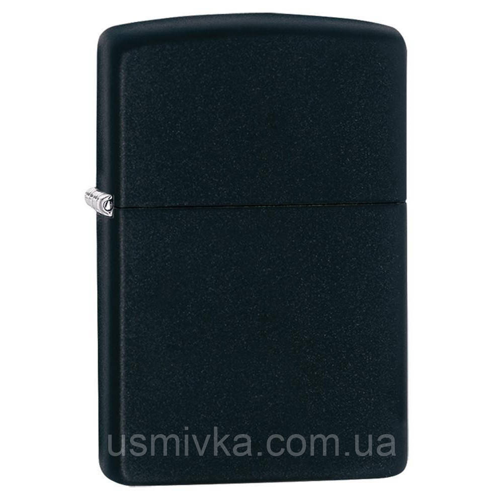 Запальничка Zippo 218 BLACK MATTE Чорна матова 218, фото 1