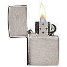 Запальничка Zippo 200 Brushed Chrome Матовий хром 200, фото 5