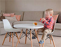 Стілець дитячий Тауер Вaby Eames DSW kids пластиковий жовтий, ніжки дерево бук, фото 11