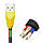 USB кабель Remax Aliens RC-030i Lightning, 1m black yellow, фото 4
