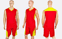 Форма баскетбольная мужская Star (PL, р-р XL-5XL, рост 165-190, красный-желтый)