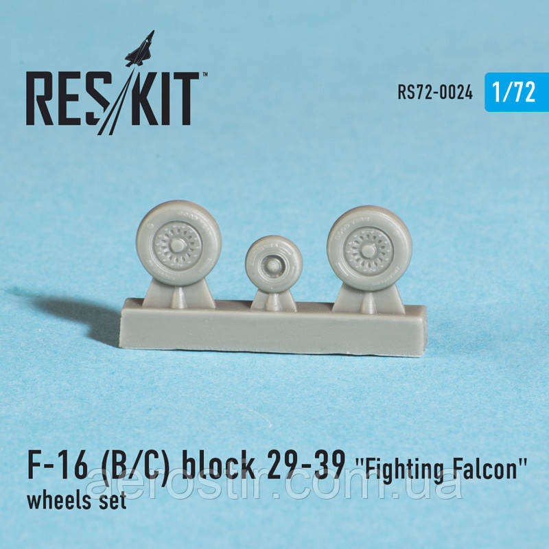 General Dynamics F-16 (B/C) block 29-39 "Fighting Falcon" wheels set 1/72 RES/KIT 72-0024