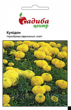 Насіння Чорнобривці африканські Купідон Жовті 0,2 грама Hem Zaden, фото 1