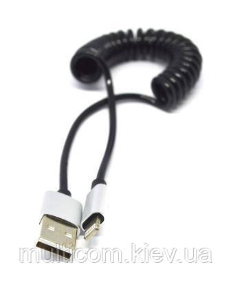 05-11-031. Шнур USB штекер А - штекер iPhone (Lightning), кручений, в блістері, 1м
