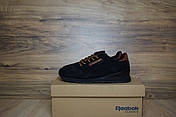 Чоловічі кросівки Reebok Classic чорні замшеві (ААА+), фото 3
