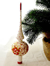 Верхівка скляна "Оксамитовий квітка" біла