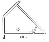Угловой переход 135гр. для рамы шириной 60 мм
