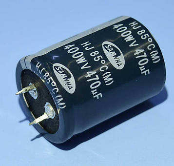 Конденс. електрол. snap-in 470мкФ 400В Samwha 85*С HJ 30*40