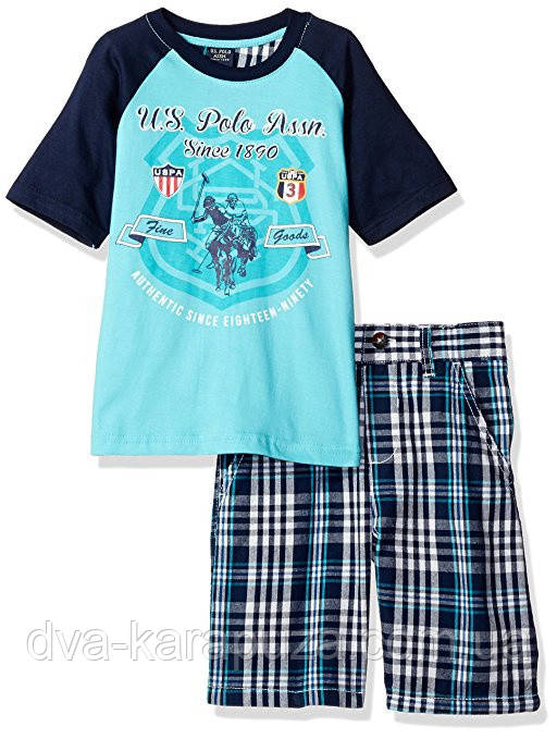 Набір 2ка, літній костюм для хлопчика US Polo Assn, 6 років!, фото 1