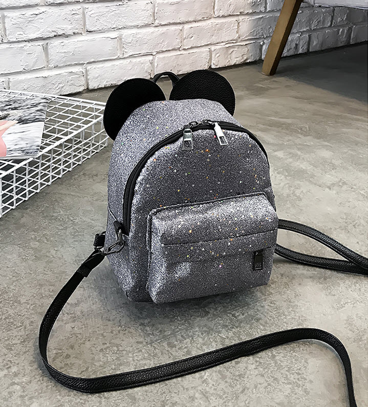 Рюкзак у блискітках із вушками