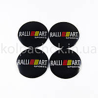 Наклейки для ковпачків на диски Mitsubishi Ralli Art (56 мм)