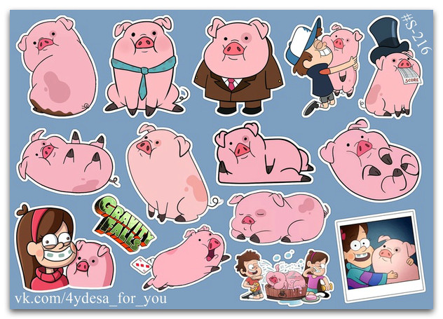 Stickers Pack Gravity Falls, Пухля Из Гравити Фолз #216 — Купить ...