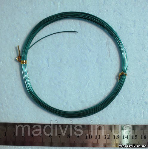 Дріт у мотці 1 мм, 10 ярд. ЗЕЛЕНАЯ