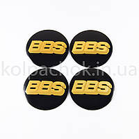 Наклейки для колпачков на диски BBS черные (56мм)