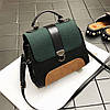 Модна сумка скриня з замшевими вставками, фото 7