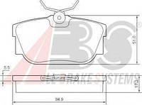 Комплект тормозных колодок, дисковый тормоз A.B.S. 37118 на VW TRANSPORTER / CARAVELLE Mk IV автобус (70XB, 70XC, 7DB, 7DW)