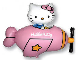 Фольгована міні-куля Кошеня Кітті в літаку (Flexmetal)