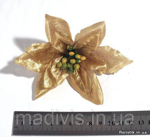 Квітковий "Рожисток" (Пуансетия) золота