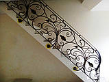 Ковані перила в стилі модерн. Огородження сходів Л-5001, фото 2