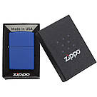 Запальничка Zippo 229 Classic Royal Blue Matte синя 229, фото 4