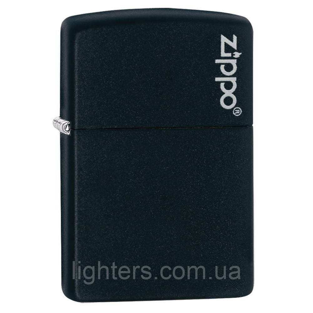 Запальничка бензинова Zippo 218 ZL BLACK MATTE (Чорна матова)., фото 1