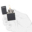 Запальничка бензинова Zippo 218 ZL BLACK MATTE (Чорна матова)., фото 4