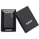 Запальничка бензинова Zippo 218 ZL BLACK MATTE (Чорна матова)., фото 5