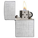 Запальничка Zippo 28181 REG LINEN WEAVE сіра 28181, фото 3