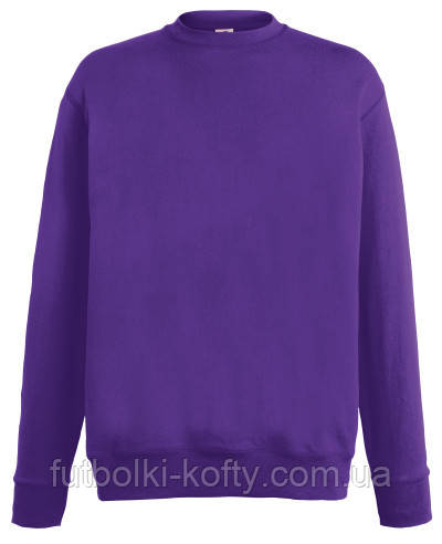 Світшот чоловічий фіолетовий светр легкий Lightweight set-in sweat Fruit of the Loom,S