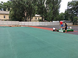 Укладки прямого отрезка беговых дорожек