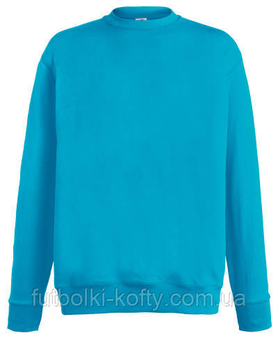 Світшот чоловічий синій светр легкий (ультрамарин) Lightweight set-in sweat Fruit of the Loom,L