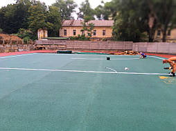 Нанесение разметки футбол