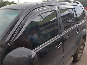 Дефлектори бічних вікон (вітровики) Toyota Prado 120