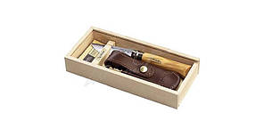 Ніж Opinel №8 Inox дуб (чохол і точило)
