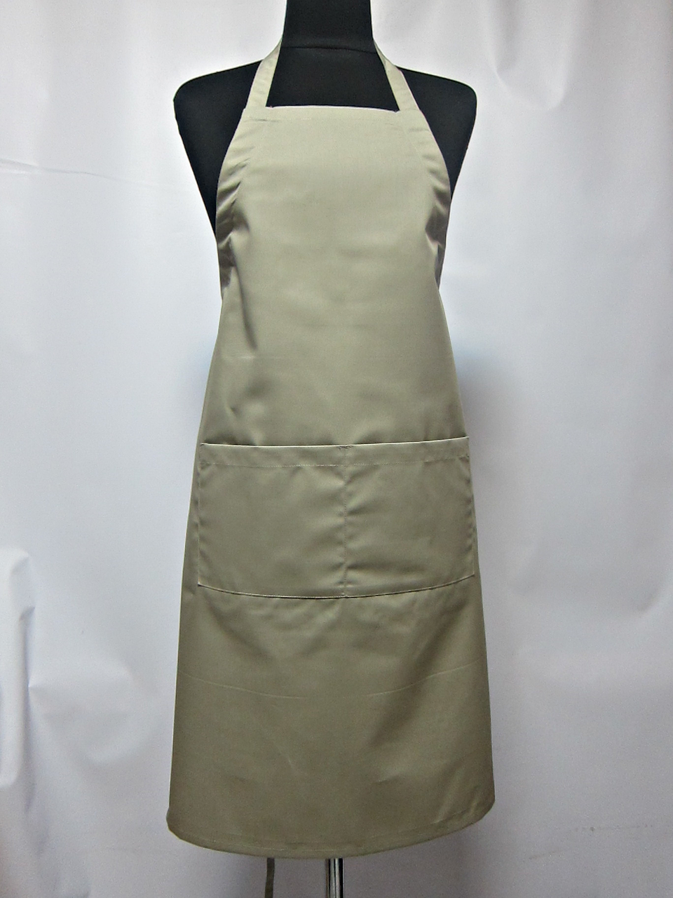 Фартух Atteks з нагрудником кухарський/для офіціанта, бармена довгий бежевий — 00204