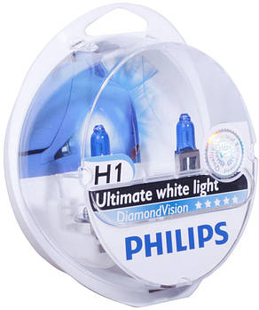 Галогенна лампа Philips DiamondVision H1 12V 12258DVS2 (2шт.)