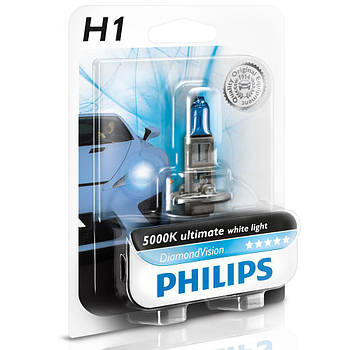 Галогенна лампа Philips DiamondVision H1 5000K 12V 12258DVB1 (1 шт.)